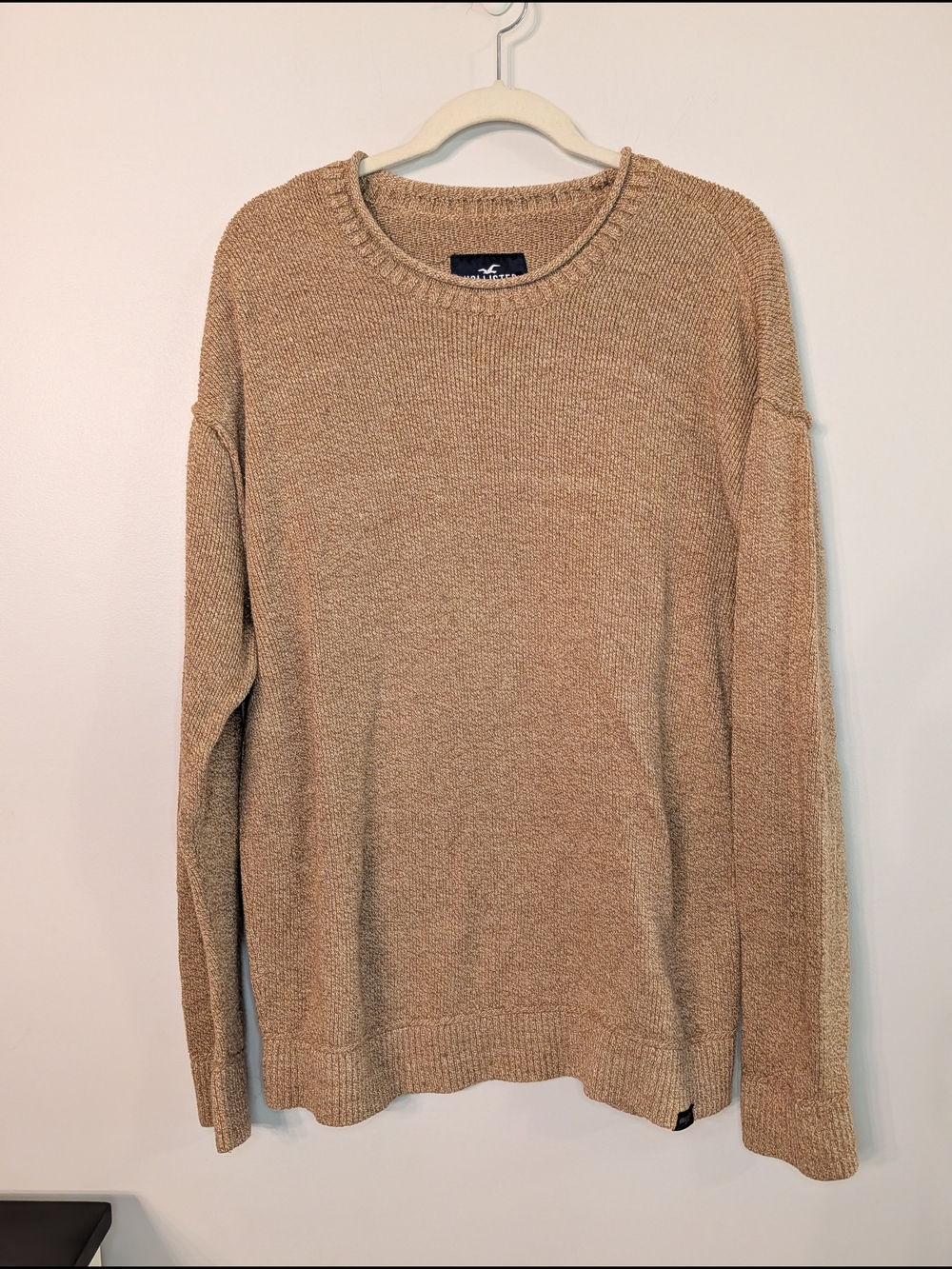 Men's Crewneck Sweater in Beige - Classic Knit